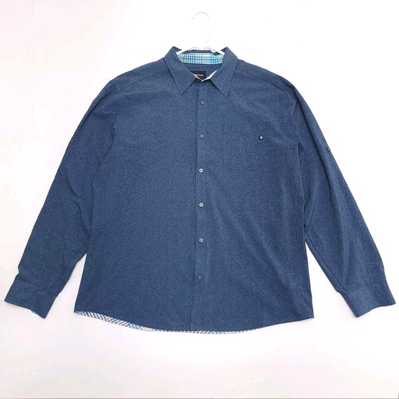 Marmot Aerobora Long Sleeve Shirt‎ Mens XXL Button Blue Breathable Light Hiking - Picture 2 of 6
